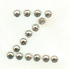Hot Fix Rhinestone Letter Z